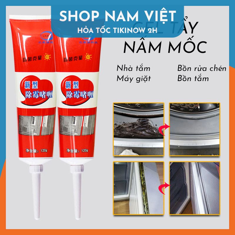 Gel Tẩy Nấm Mốc Ron Cửa Tủ Lạnh, Ron Nhà Tắm, Bồn Rửa Chén