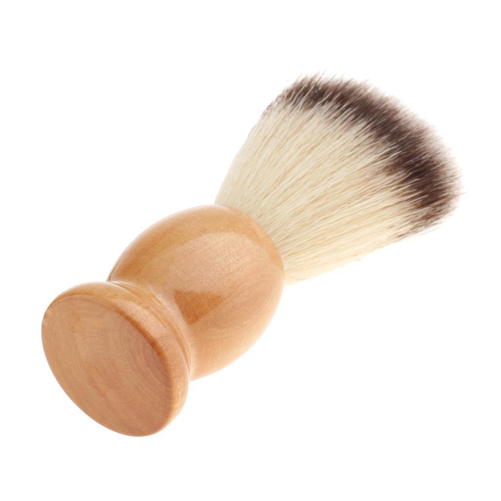 Shaving Brush Holder Made of Wood Stainless Steel Acrylic Cup Cup for Men
