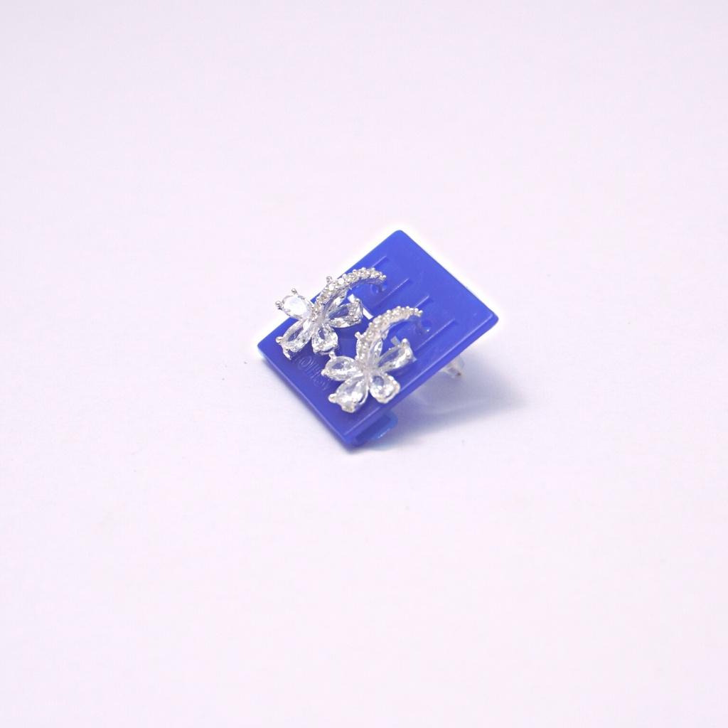 Bông tai bạc ATJ9083 , hoa tai nữ hình hoa đá Stone flower shape ANTA Jewelry