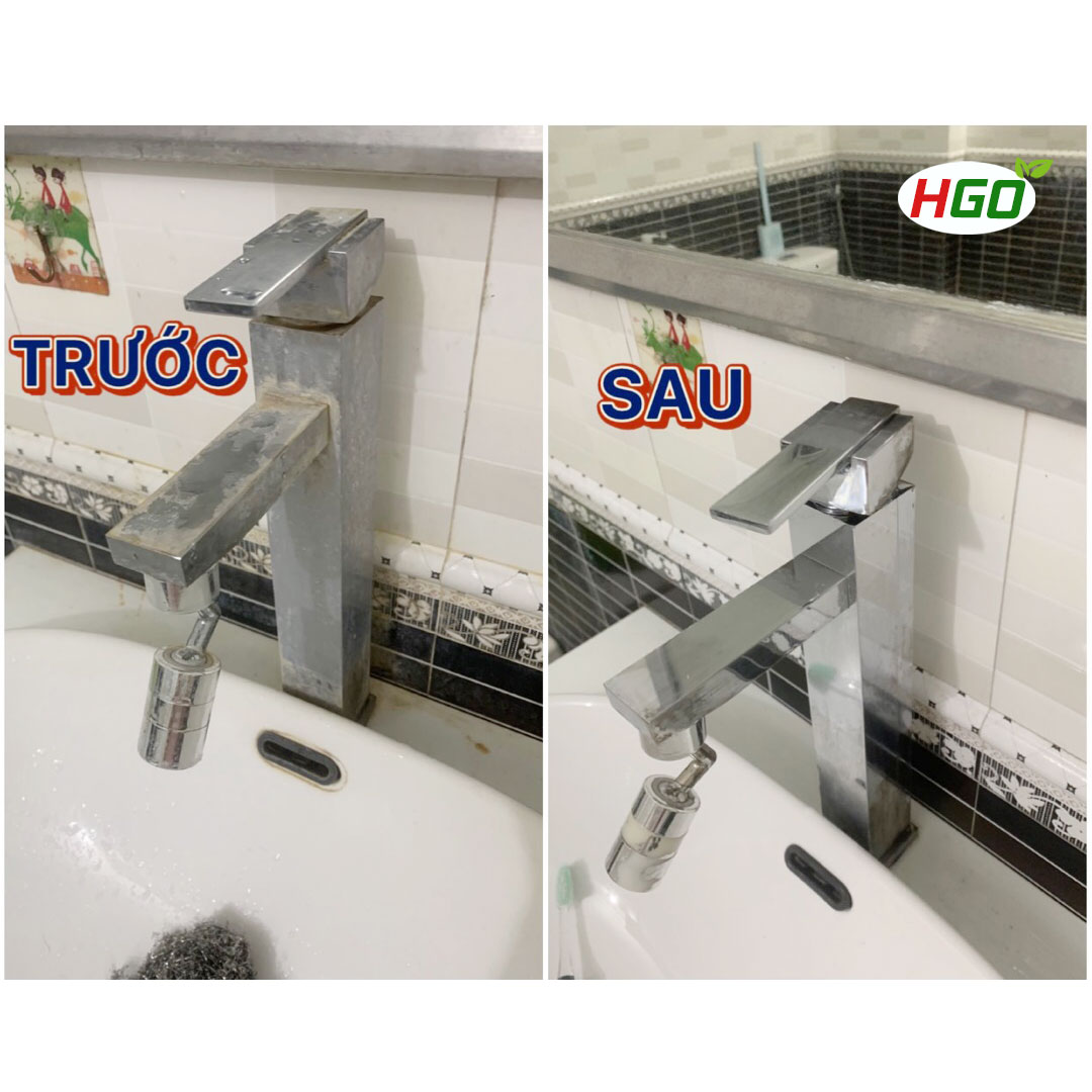 Combo tẩy cặn canxi nhà tắm HGO Plus + tẩy dầu mỡ nhà bếp HGO bình xịt 500ml, sử dụng tiện lợi hiệu quả tiết kiệm