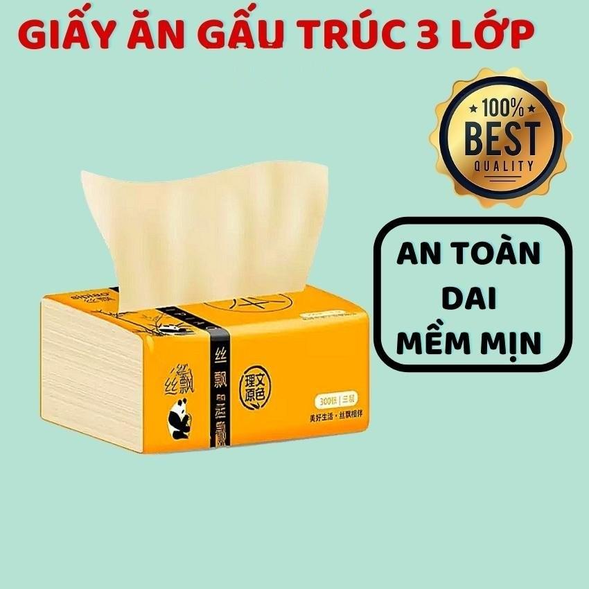 Giấy Ăn Than Tre Gấu Trúc Thùng 30 Gói Loại 1