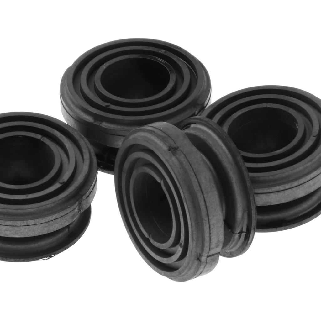 4Pcs Motorcycle Lower Round Rubber Feet Pads fits Honda 68325-Z07-003 Black