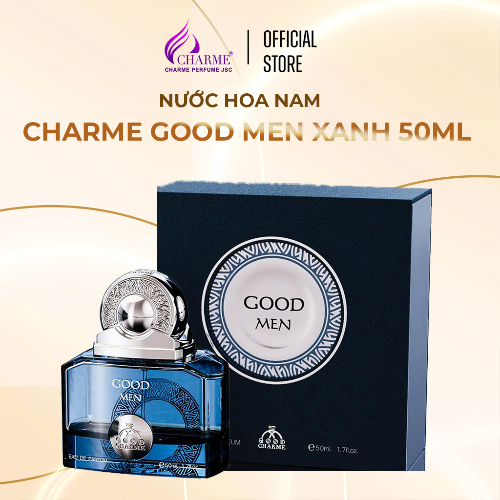 Nước hoa nam cao cấp, Charme Goodmen Xanh, hương biển cả, tinh xảo và lãng mạn, lưu hương lâu, 50ml