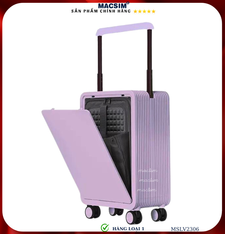 Vali cao cấp Macsim SMLV2306 cỡ 20 inch màu tím - Hàng loại 1