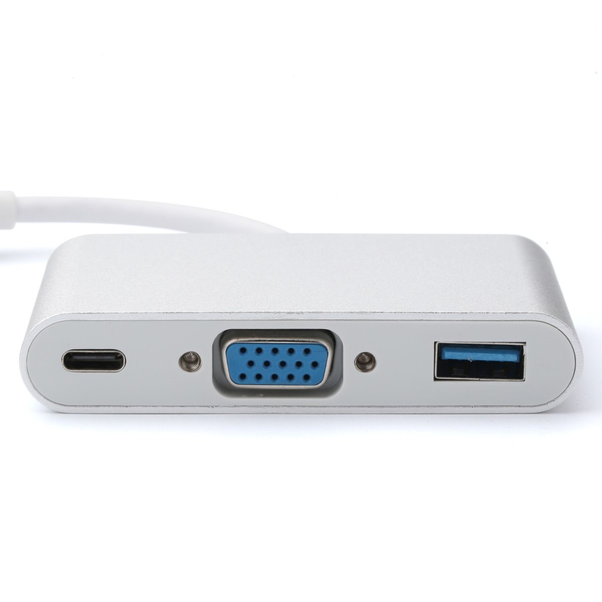 Cáp USB type-C to VGA/ PD/ USB 3.0 50738 bọc nhôm bạc