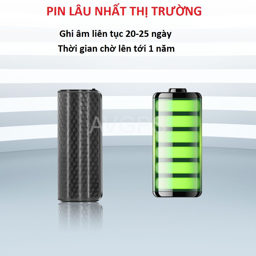 Máy ghi âm mini chuyên nghiệp siêu lọc âm V70S pin 20-25 ngày, có nam châm siêu mạnh. Chip thế hệ mới 2024