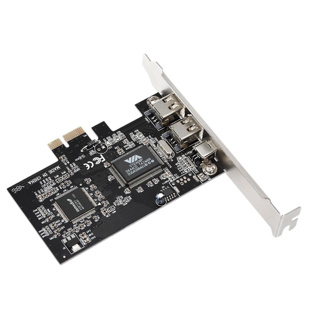 Thẻ mở rộng 3 cổng PCI-E 1394a 1394b, điều khiển PCI-Express cho máy tính để bàn