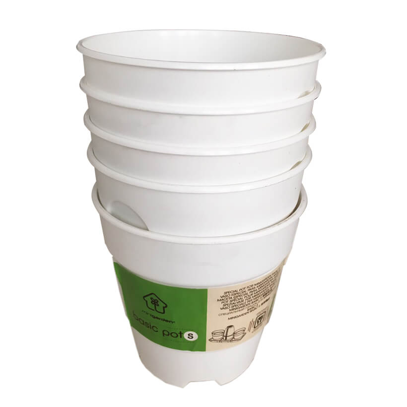 Chậu trồng cây trong nhà cao cấp Minigarden Basic Pot S nhập khẩu Châu Âu, Nhựa PP Chống UV, có khả năng tự hút nước và thoát nước giúp cây sống tốt mà không cần chăm sót