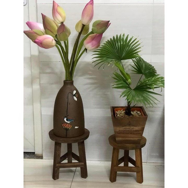 Bình Hoa Lọ Hoa Dáng Chuông Cổ Nhỏ Cắm Cành Decor Men Mộc Gốm Sứ Bát Tràng - Gốm Bích