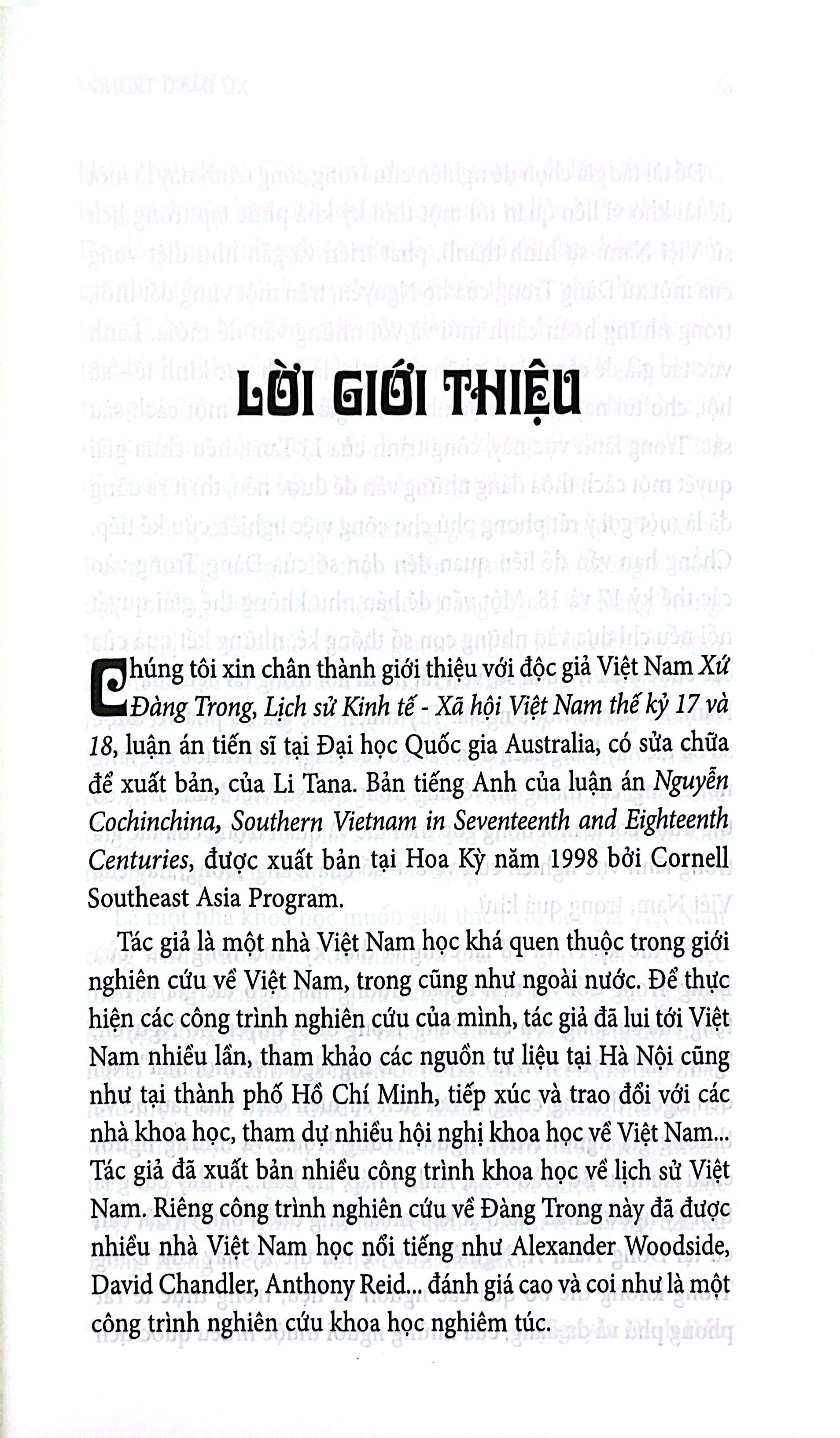 Sách - Xứ Đàng Trong - Lịch Sử Kinh Tế-Xã Hội Việt Nam Thế Kỷ 17-18