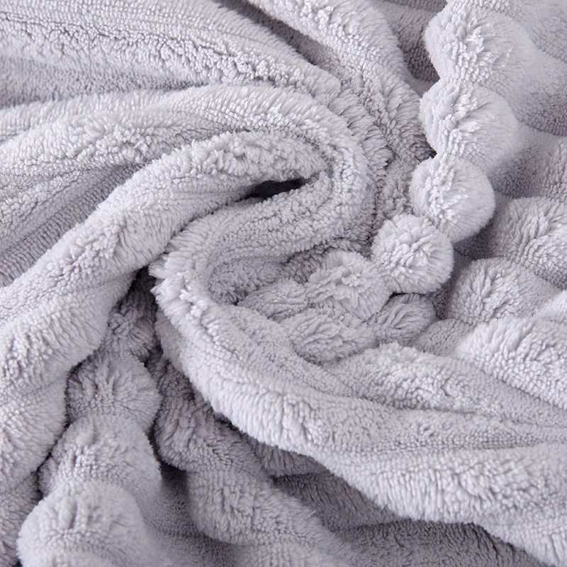 Khăn Tắm Dạng Sóng Khăn Tắm Làm Bằng Chất Liệu Cotton Sợi Nhỏ Thấm Hút Tốt Kích Thước 70x140 Cm Dày Dặn Không Rụng Lông Giao Màu Ngẫu Nhiên