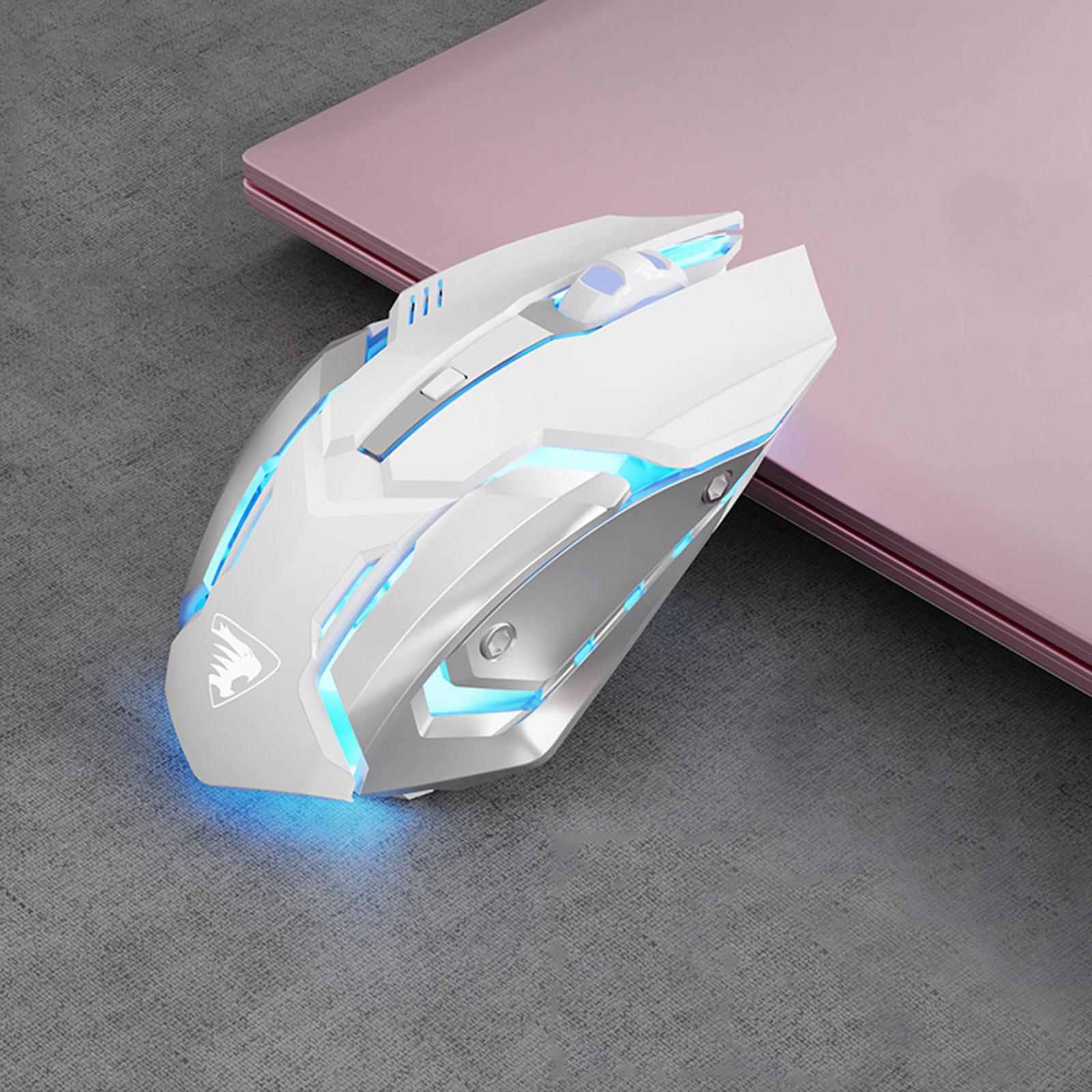 2.4G Wireless Mouse Slim Rechargeable LED Lights 800 1200 1600 DPI Mobile Optical Mouse for PC