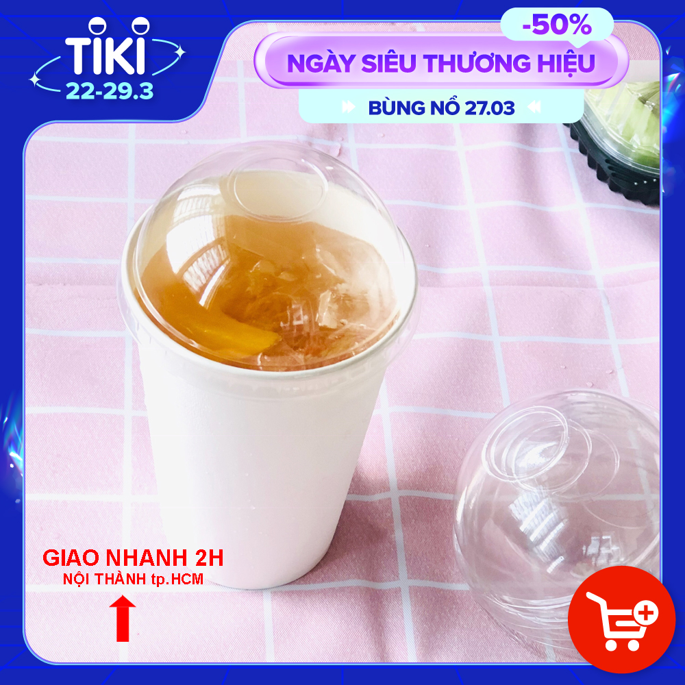 50 Ly Giấy Trắng KETILO Cao Cấp 500ml Kèm Nắp Cầu Chắc Chắn Cứng Cáp Tiện Lợi - HÀNG CHÍNH HÃNG LG006