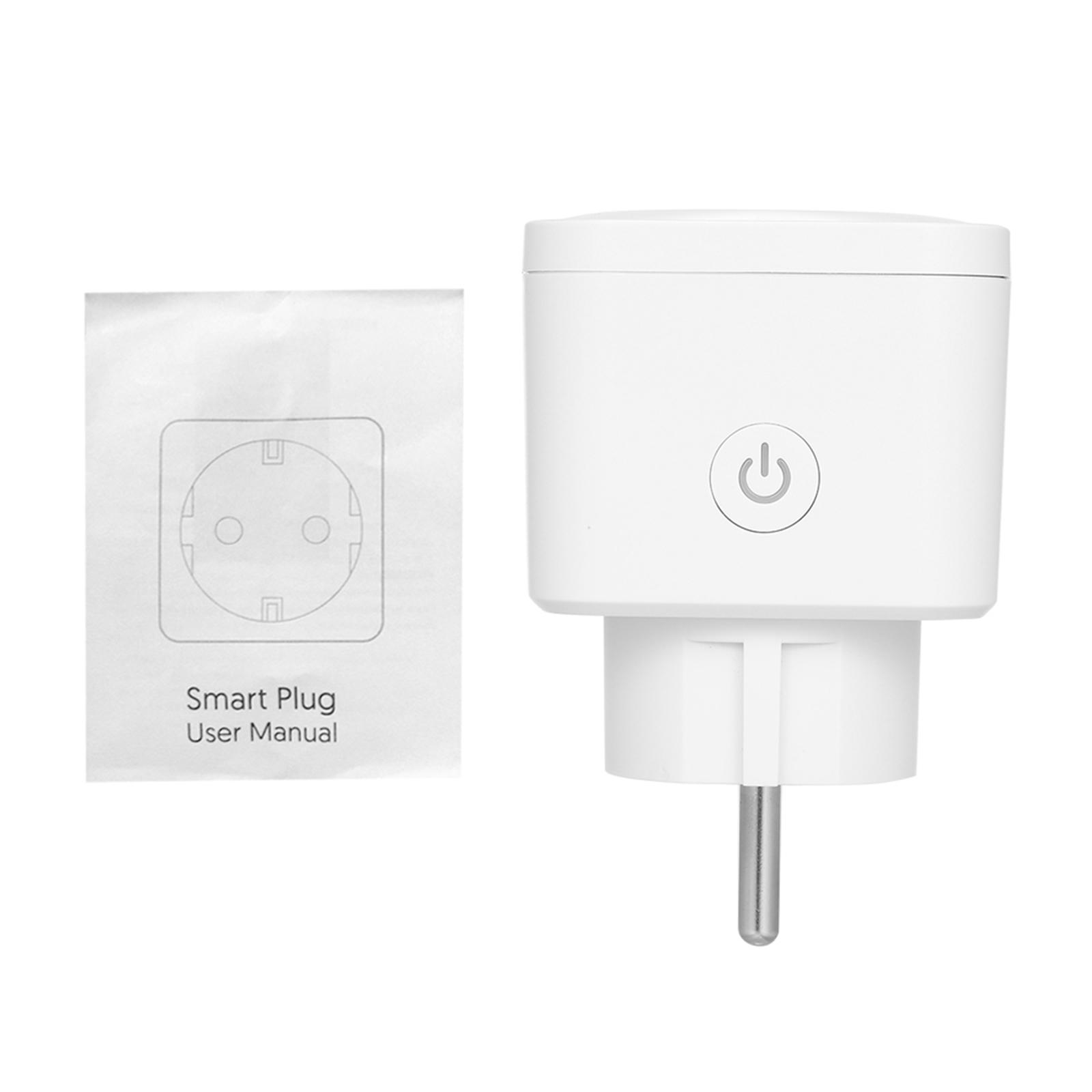 Smart WiFi Socket EU Type E Wireless Remote Control Socket Charging Adapter Smart Home Power Socket Via Phone App Smart Timer Compatible with Amazon Alexa and for Google Home IFTTT Home Plug