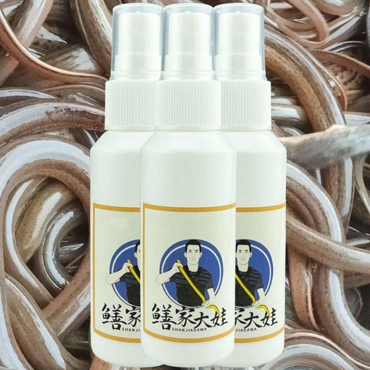 Mồi Dụ Lươn, Tôm Dạng Xịt 60ml Siêu Nhạy