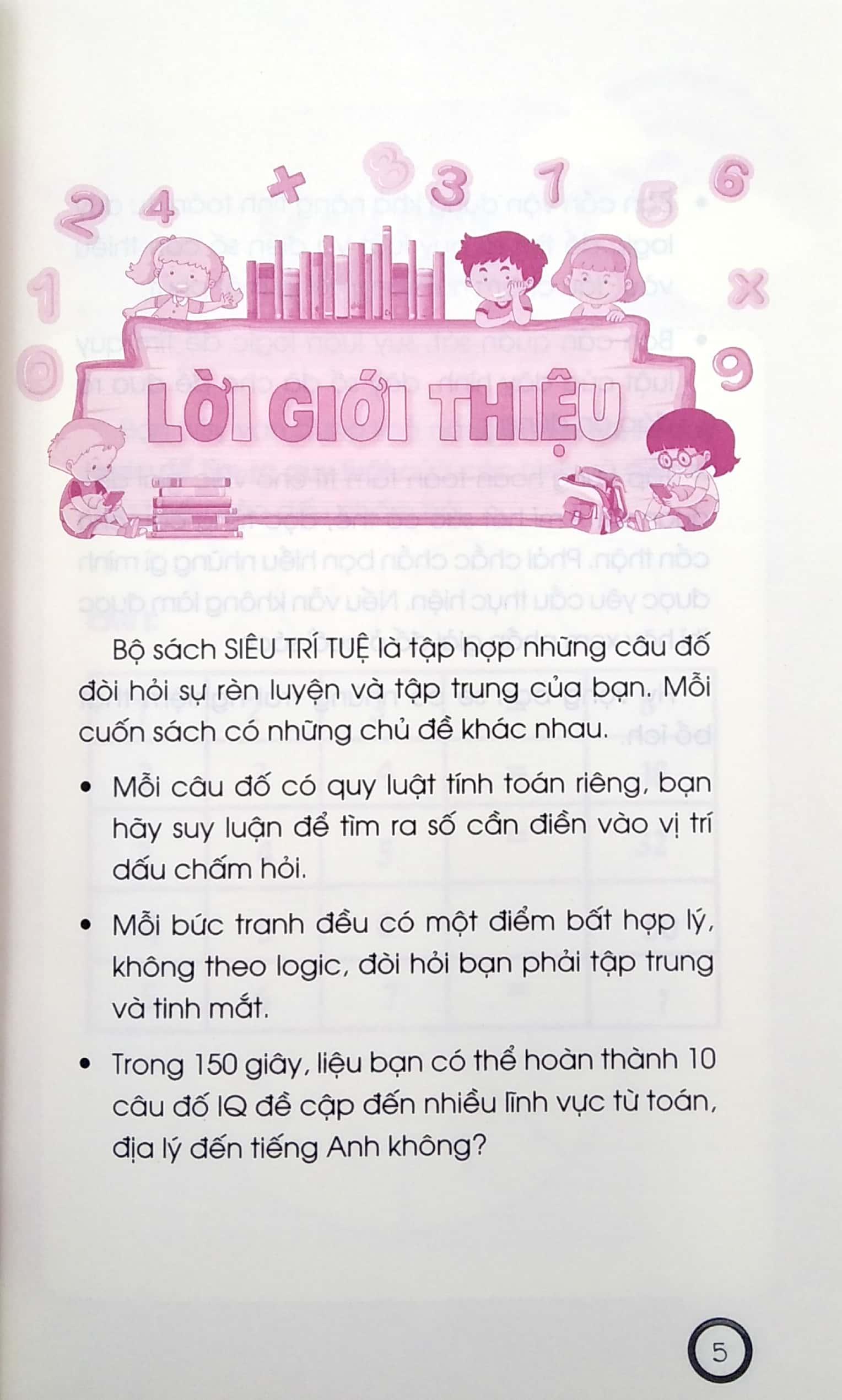 Bộ Sách Siêu Trí Tuệ: Nâng Cao Trí Tuê Và Luyện Não + IQ Và Toán Học