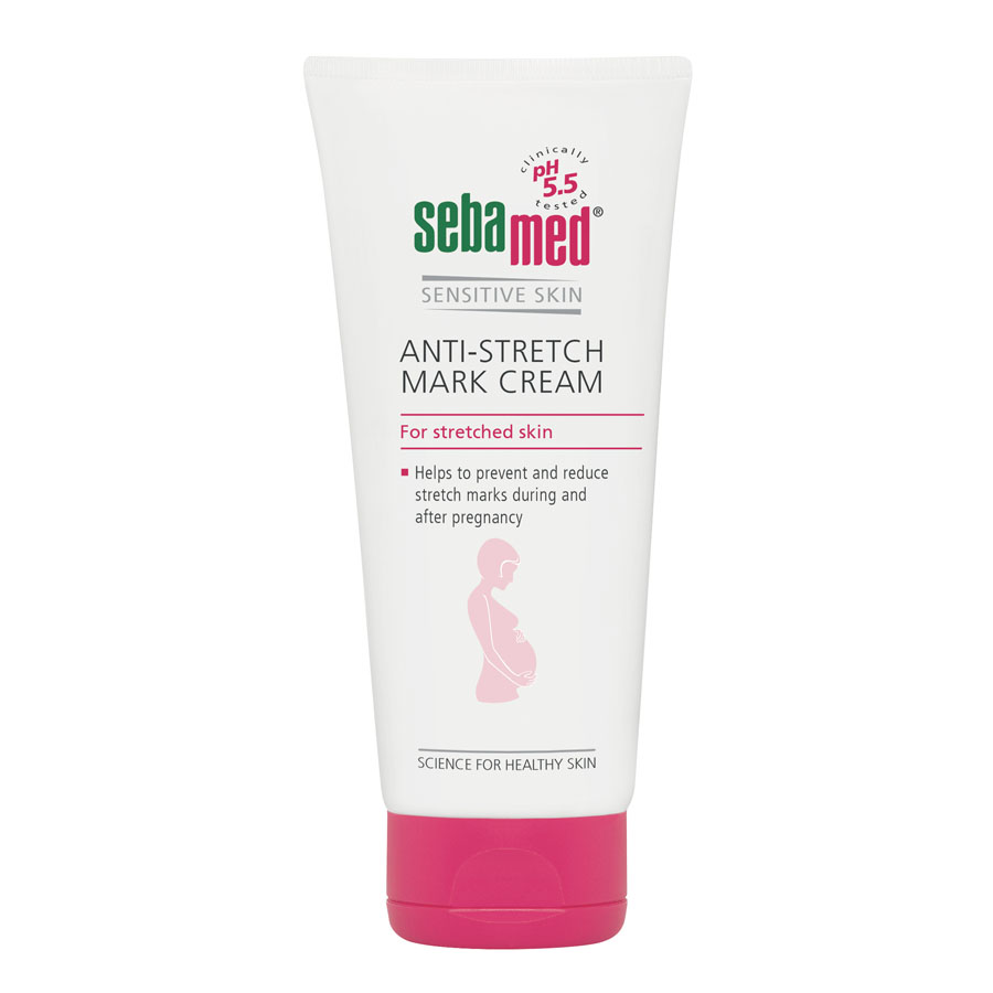 Kem Ngăn Ngừa Và Chữa Rạn Da Cho Mẹ Bầu - Sau Sinh - Tăng Cân Sebamed Sensitive Skin Anti-Stretch Mark Cream ph5.5 Từ Đức Tuýp 200Ml