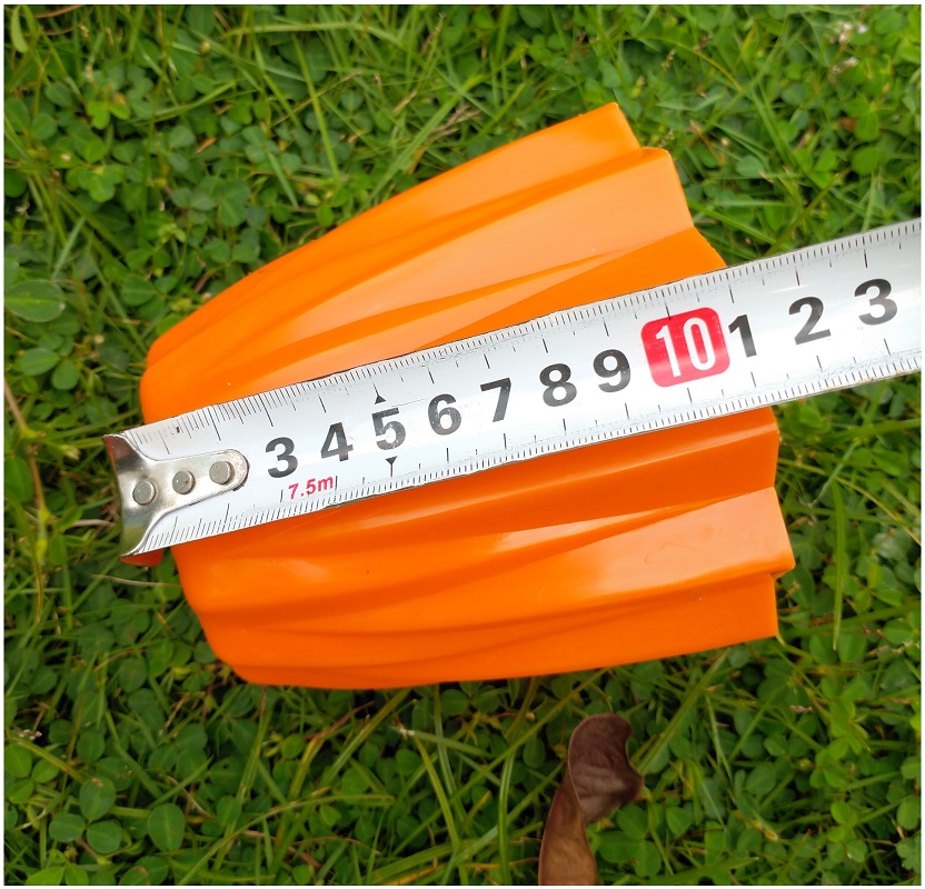 1 Chậu nhựa mini để bàn hình múi khế, KT:12x10 , chậu trồng xương rồng, sen đá, cây cảnh mini để bàn - Màu Cam