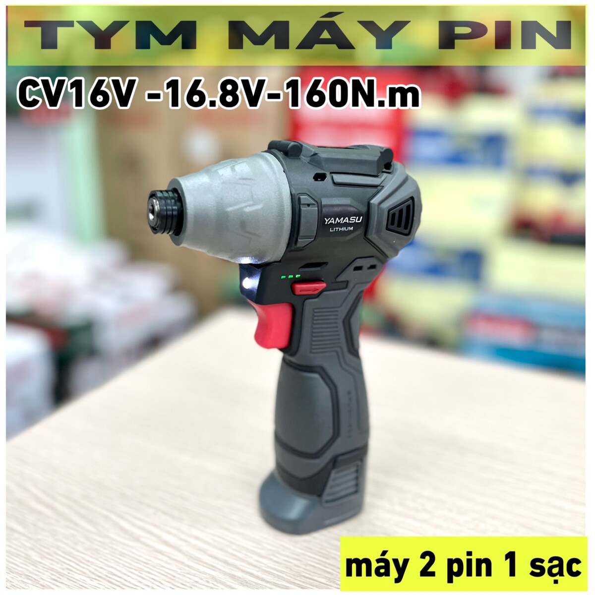 Bộ máy bắn vít búa pin 16.8V Yamasu CV16V 160N.m