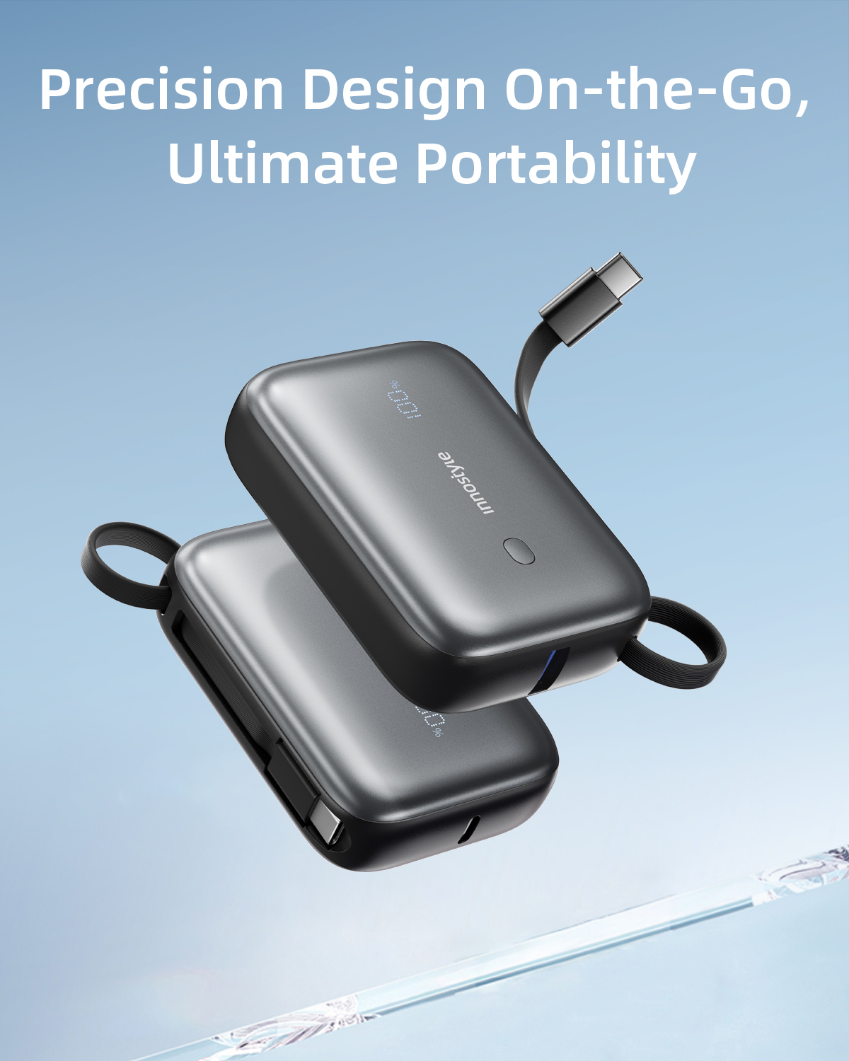 Sạc Dự Phòng Innostyle 10000mAh Powermini II Led VỚI Cáp Type-C - Hàng Chính Hãng