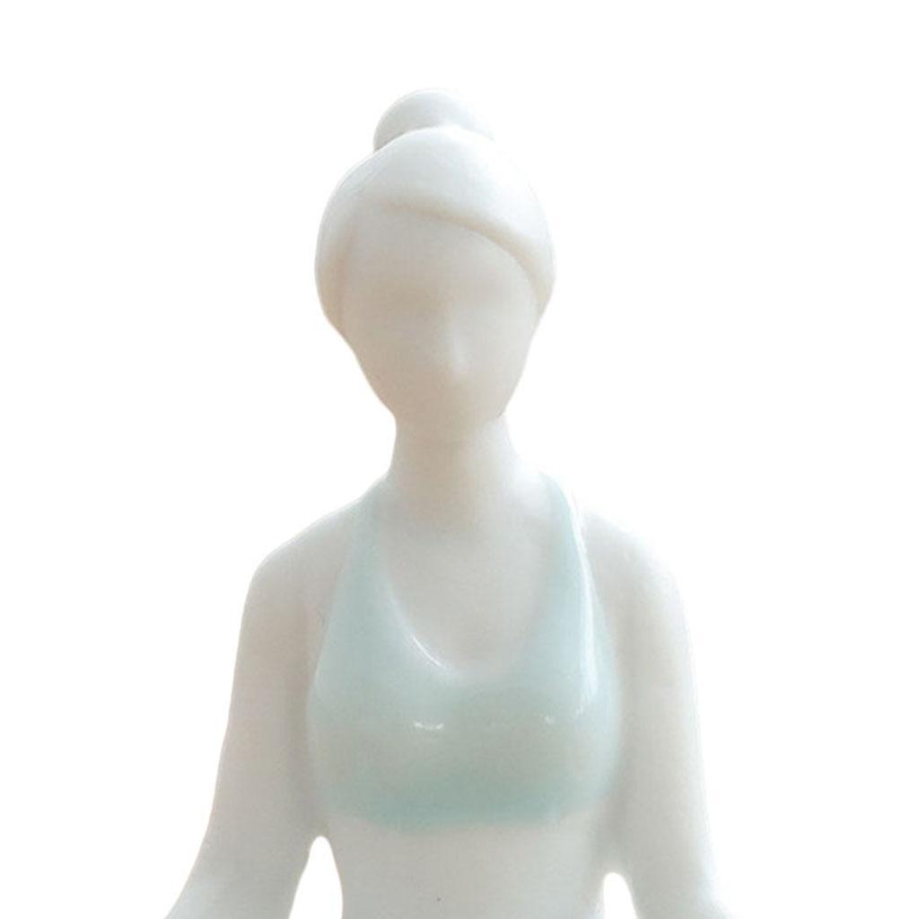 Ceramic Yoga Figurine Sculpture Statue Bedroom Desktop Cabinet Decoration