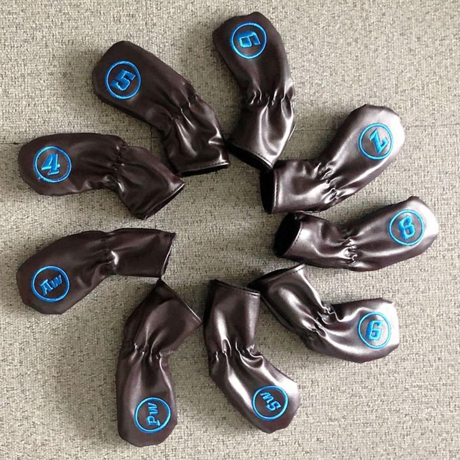 9 Pieces Golf Club Putter Cover Waterproof Universal Protective Headcover