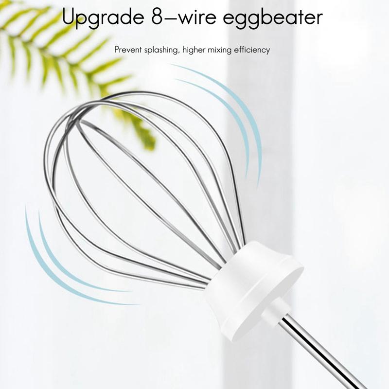Sạc USB Điện Trứng Be Nhà Sữa Sữa Rửa Mặt Foamer Uống Hỗn Hợp 2 Cỏ Roi Di Động Trứng Máy Xay Sinh Tố Nhà Bếp Mini Máy Đánh Trứng