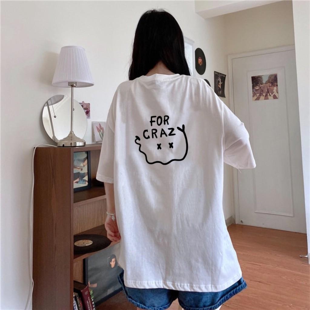 Áo Thun Tay Lỡ Unisex FOR CRAZY Form Rộng