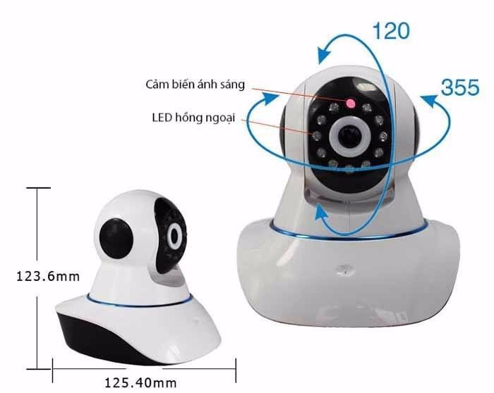 Camera Wifi YooSee 3 anten - Chuẩn 2.0 1080P chip xử lý hình ảnh thế hệ mới hỗ trợ báo động qua điện thoại - Hàng nhập khẩu (tặng kèm đầu đọc thẻ nhớ cao cấp)