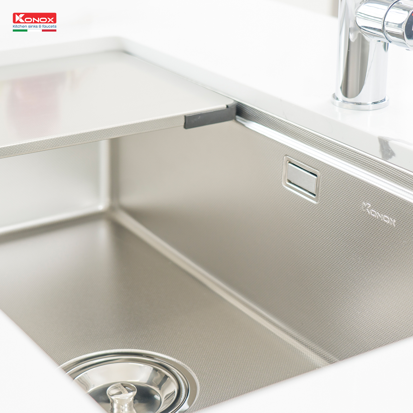 Chậu rửa bát chống xước Workstation Sink – Undermount Sink KN8146SU Dekor - Bảo hành chính hãng 10 năm