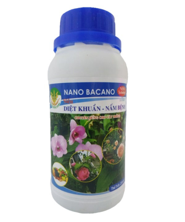 Dung dịch NANO BACANO siêu Diệt Khuẩn và Nấm Bệnh cho hoa Lan - hoa hồng và các loại cây trồng chai 250ml