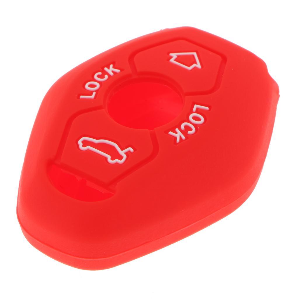 Silicone Car Remote Key Case  Buttons Auto Key Case For  Red