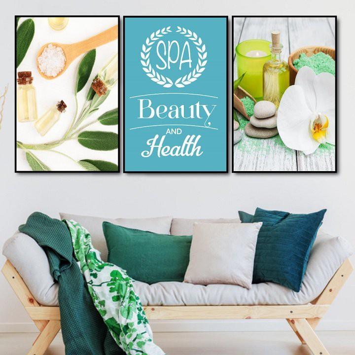 Tranh Treo Tường Spa Thư Giãn 3 - Tranh canvas treo tường giá xưởng - Tặng kèm đinh 3 chân không cần khoan tường
