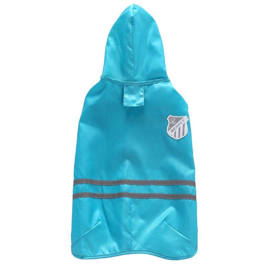 Dog Pet Waterproof Reflective Raincoat Hoodie Apparel Clothes