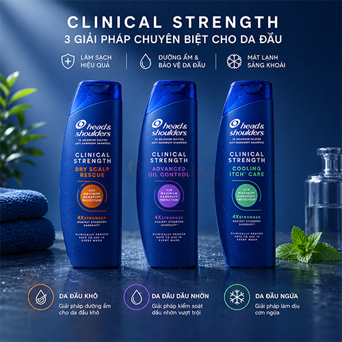 Dầu gội Head Shoulders Clinical Strength (400ml) - Hàng chính hãng