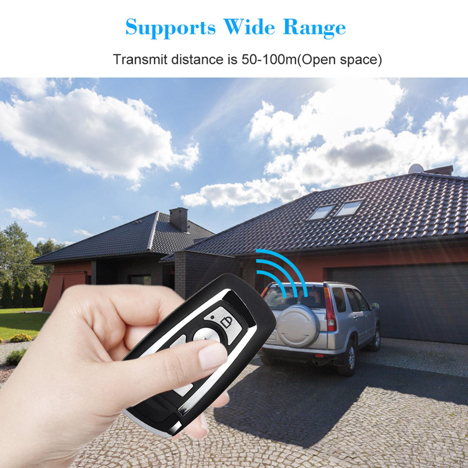 433MHz Wireless Remote Control Key Fob 4 Buttons Clone Switch Portable Cloning Copy 433MHz Electric Gate Garage Door Opener Control Duplicator