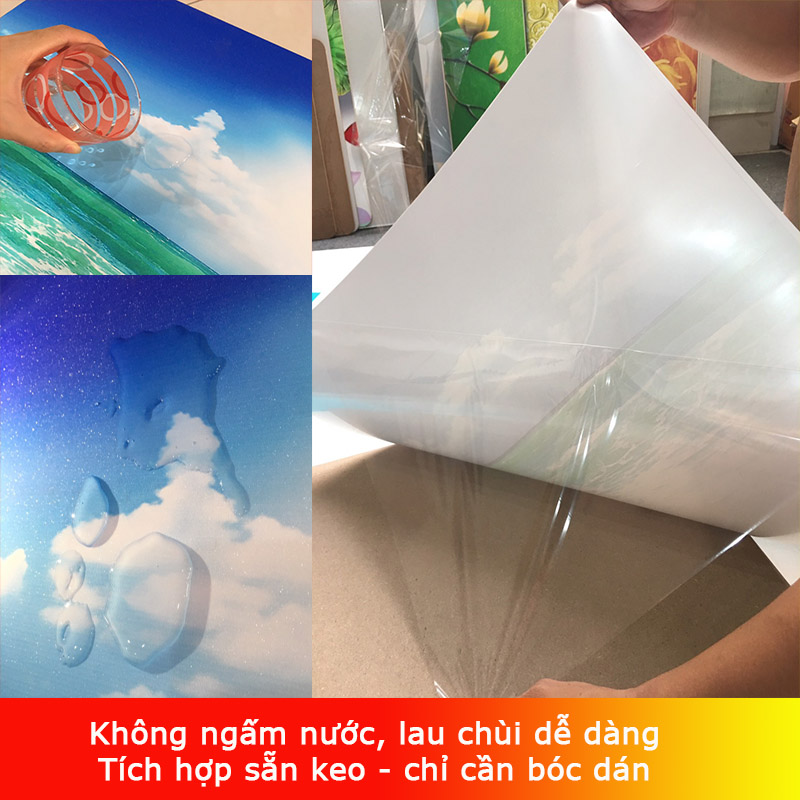 Decal Bóc Dán - Tranh Dán Tường Hoa 3D - T3M--2524-copy