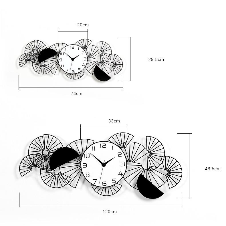 Đồng hồ treo tường đẹp hiện đại CL047 - trang trí phòng khách - Size M: 34cm x 74cm (Mặt đồng hồ 21cm