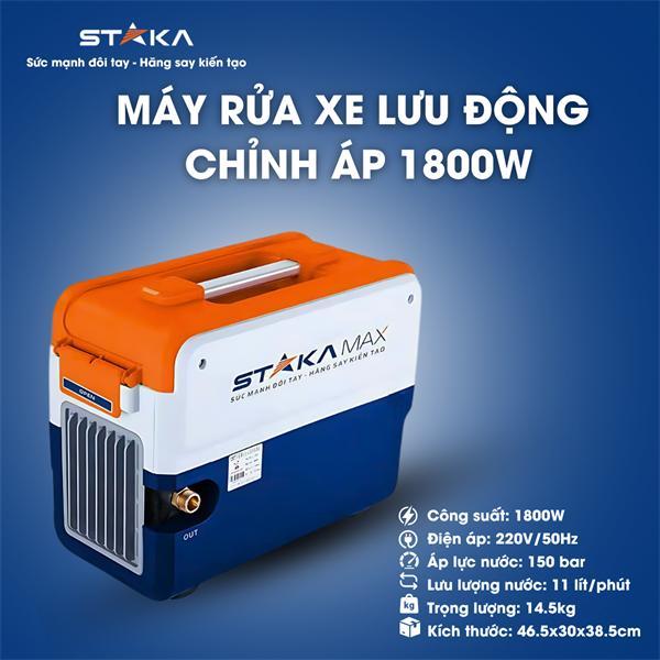 Máy Rửa Xe Hộp Lưu Động Chỉnh Áp 1800W STAKA (1C/H, 1C/T) KA-2792