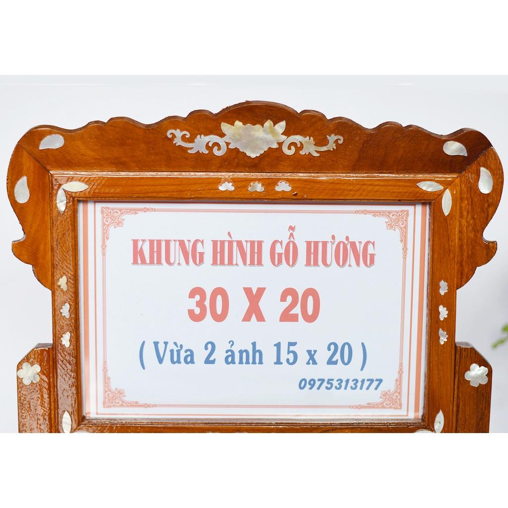 KHUNG HÌNH GỖ HƯƠNG (30X20)