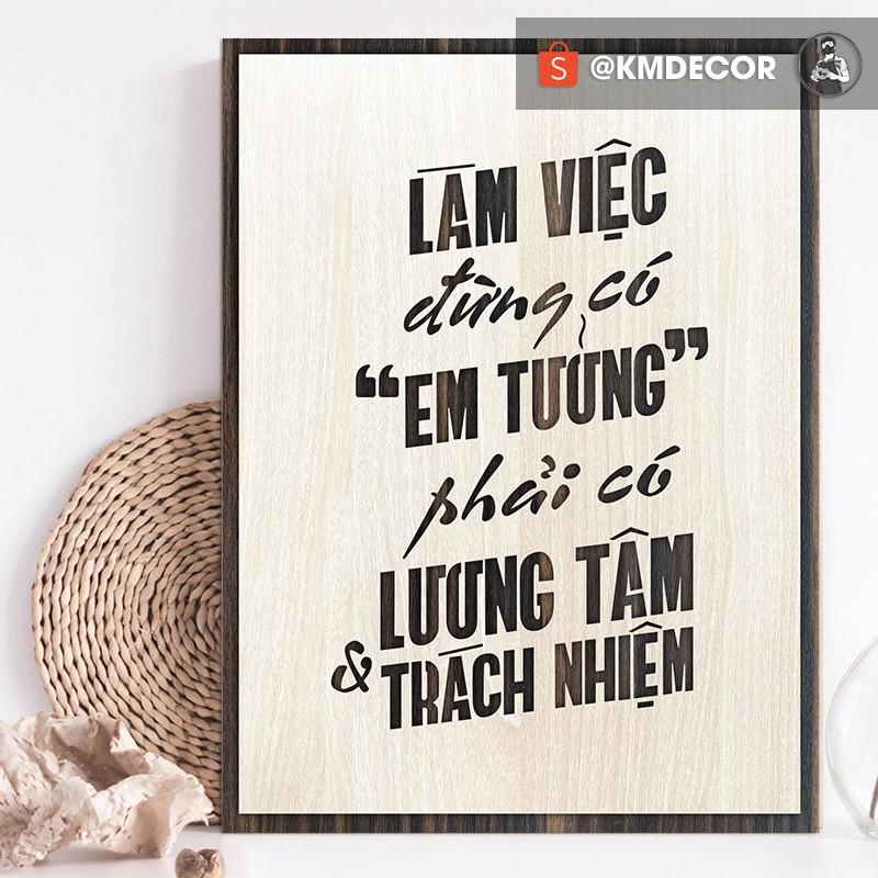 Tranh treo tường gỗ, tranh văn phòng
