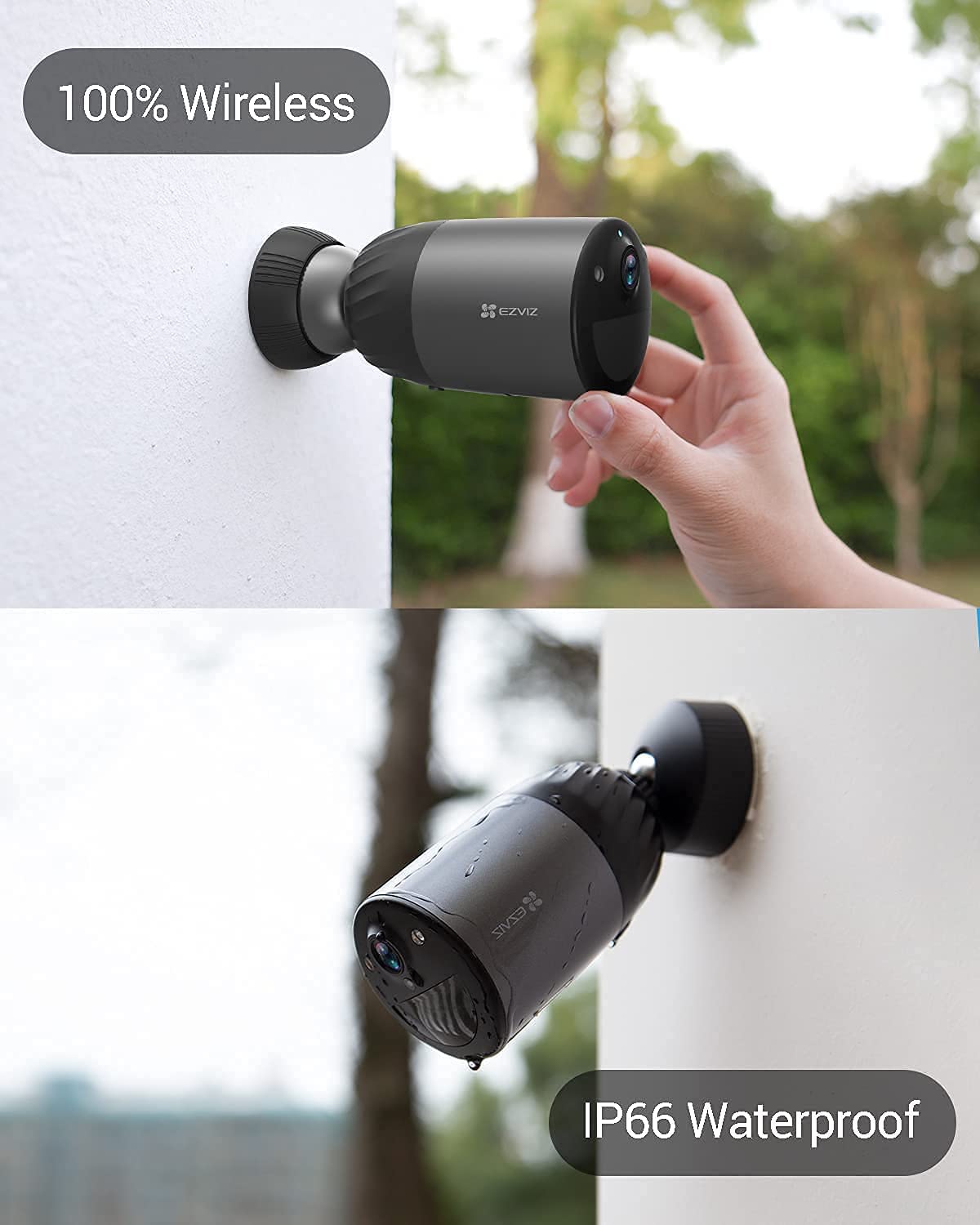 Camera pin sạc wifi Ezviz BC1C eLife Video 1080P, 2.0 Megapixel, sử dụng năng lượng mặt trời - Hàng chính hãng