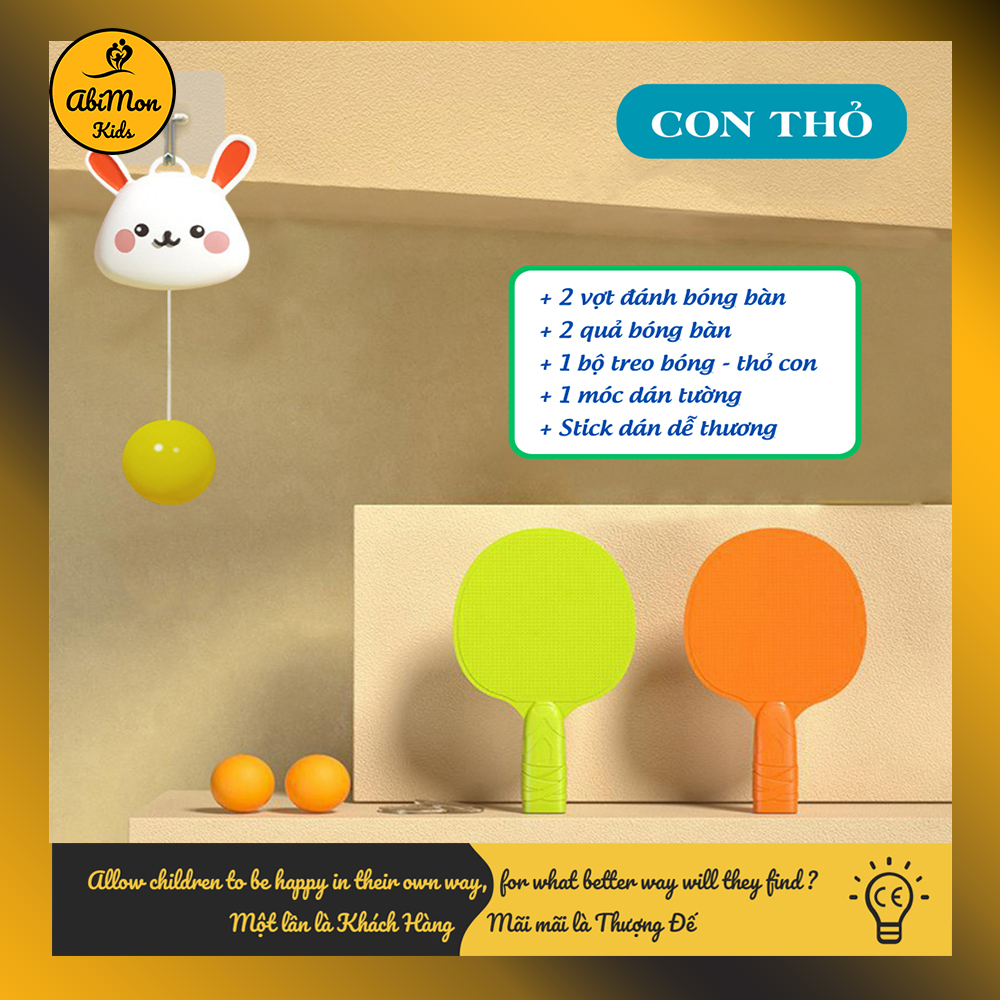 Đồ Chơi Vận Động - Bóng Bàn Treo Tường Cho Bé || Montessori cao cấp || Đồ chơi Gỗ - Giáo Dục - An toàn - Thông minh