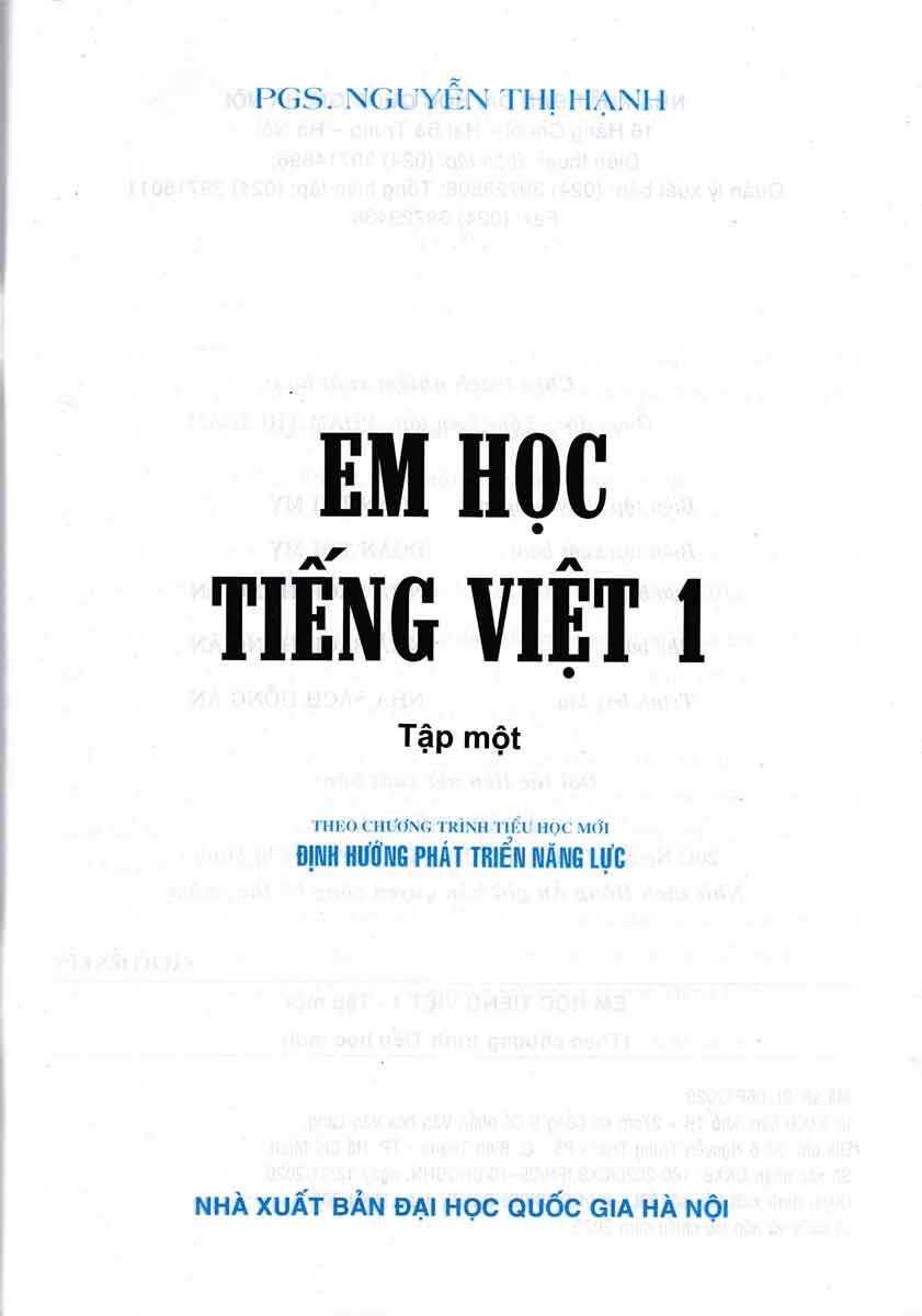 Em Học Tiếng Việt 1 Tập 1 (Theo Chương Trình Tiểu Học Mới Định Hướng Phát Triển Năng Lực)