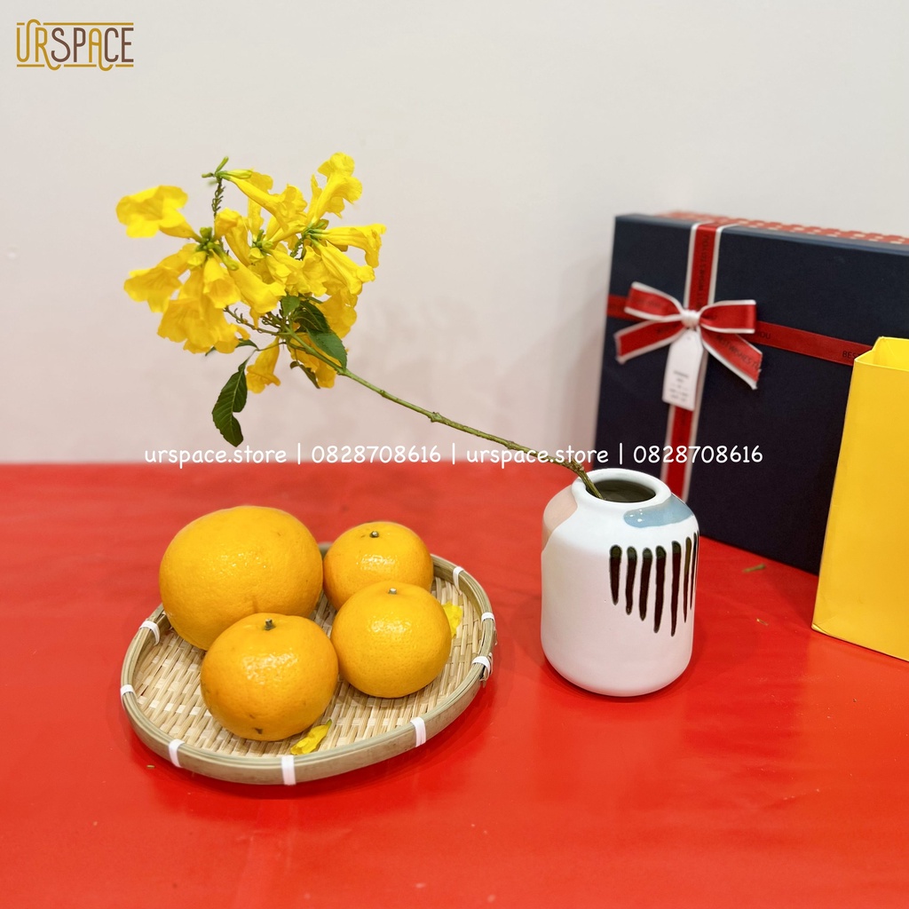 Bình hoa gốm sứ mini URSPACE trang trí bàn làm việc decor phòng khách
