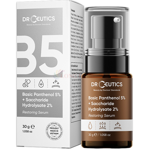 Tinh chất dưỡng ẩm DrCeutics Basic Panthenol 5% + Saccharide Hydrolysate 2% (30g/40g) - Hàng chính hãng