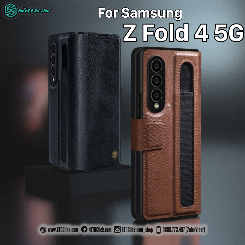 ỐP LƯNG DÀNH CHO ĐIỆN THOẠI SAMSUNG GALAXY Z FOLD 4 5G NILLKIN AOGE CÓ KHE GIỮ BÚT