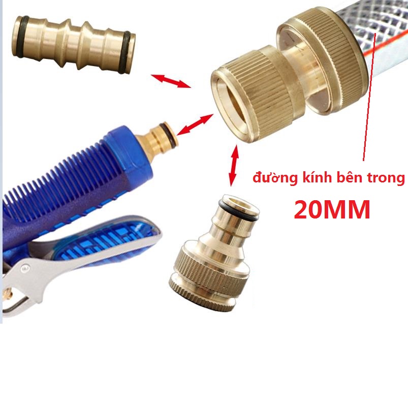 Đầu Nối Nhanh Ống Nước 3/4inch (DN20)