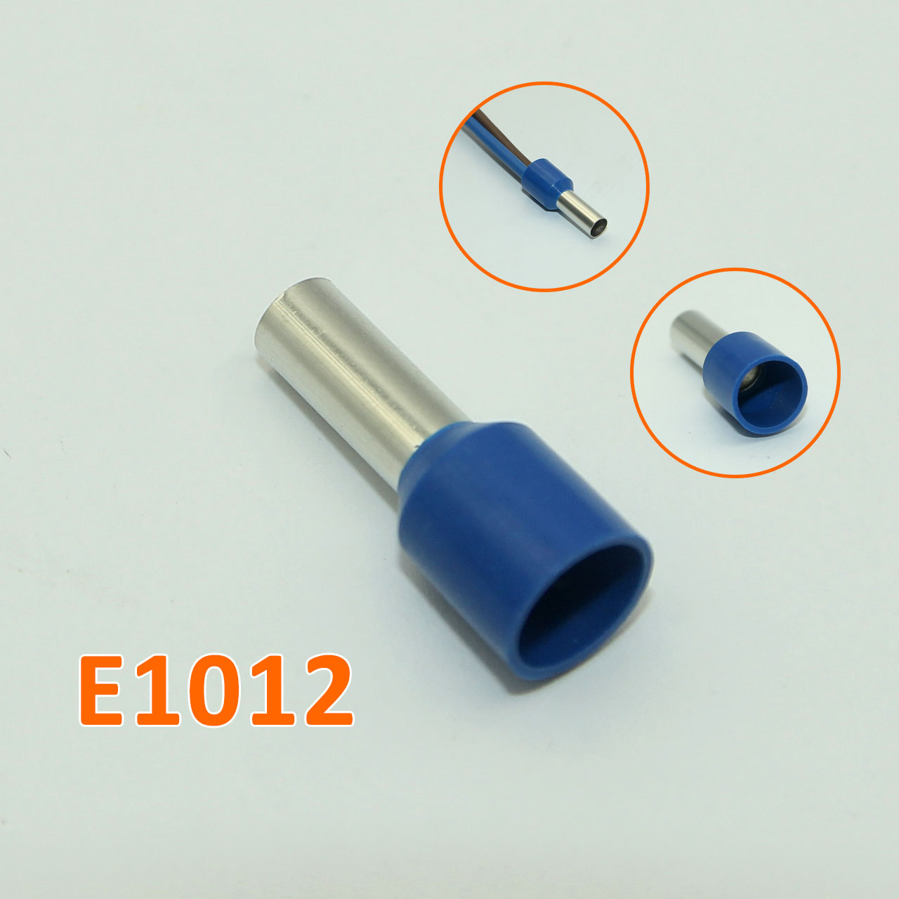 Túi 100 đầu cos pin rỗng E1012 bọc nhựa xanh