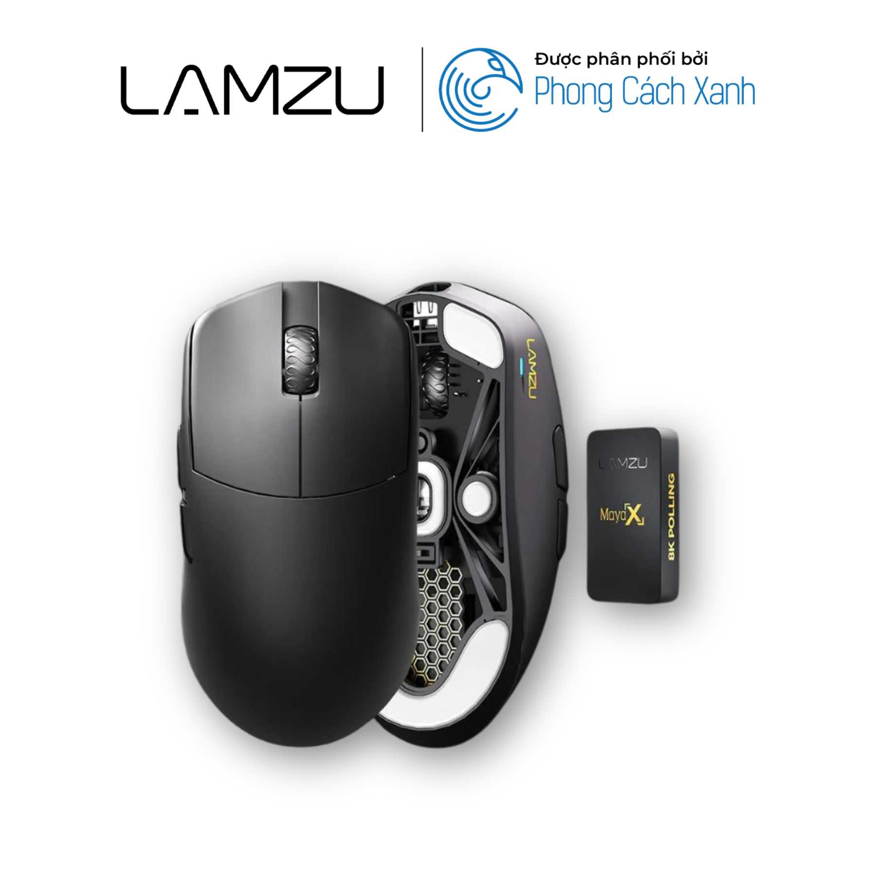 Chuột không dây siêu nhẹ Lamzu Maya X - Hỗ trợ 8KHz - Hàng Chính Hãng